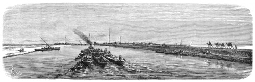 Suez Canal Construction. /Nwood Engraving, French, 1869, After A Drawing By �douard Riou. Poster Print by Granger Collection - Item # VARGRC0051506