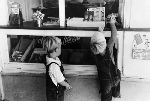 Idaho: Children, 1941. /Nyoung Boys Buying Candy, Caldwell, Idaho. Photograph By Russell Lee, July 1941. Poster Print by Granger Collection - Item # VARGRC0121430