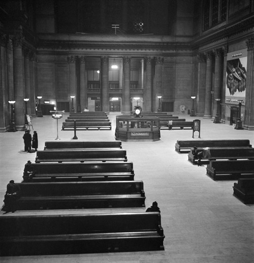 Chicago: Union Station. /Nthe Waiting Room Of Union Station In Chicago, Illinois, At 1 A.M. Photograph By Jack Delano, 1943. Poster Print by Granger Collection - Item # VARGRC0351501