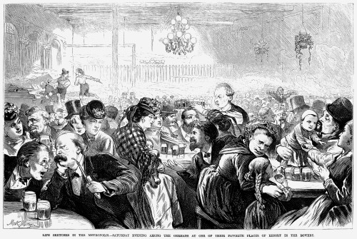 German Beer Hall. /Na German Beer Hall On The Bowery In New York City. Wood Engraving, 1872. Poster Print by Granger Collection - Item # VARGRC0004261