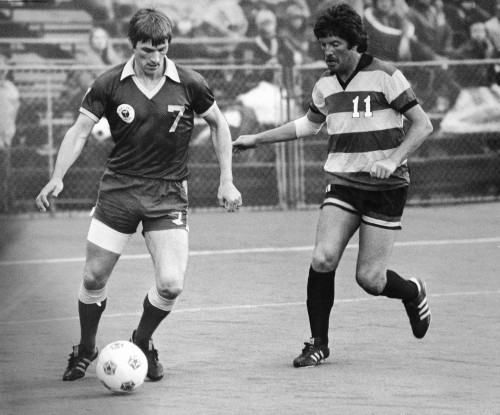 Soccer Match, 1977. /Nstewart Scullion (Left), Playing For The Portland Timbers Against Gordon Fearney Of The Fort Lauderdale Strikers, 1977. Poster Print by Granger Collection - Item # VARGRC0131540