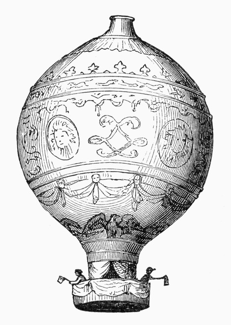 Montgolfier Balloon. /Nhot-Air Balloon Constructed By The Montgolfier Brothers Of Paper And Silk. Poster Print by Granger Collection - Item # VARGRC0090982