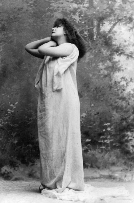 Sarah Bernhardt (1844-1923). /Nfrench Actress. Bernhardt In The Title Role Of 'Izey,' At The Abbey Theatre, Ireland In 1896. Poster Print by Granger Collection - Item # VARGRC0117114