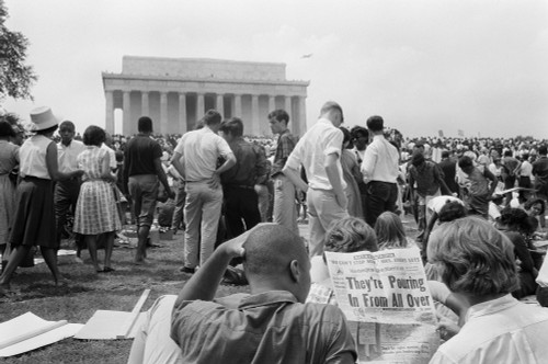 March On Washington, 1963. /Nblack And White Civil Rights Demonstrators In Front Of The Lincoln Memorial At The March On Washington. Photographed By Warren Leffler, 28 August 1963. Poster Print by Granger Collection - Item # VARGRC0107738 March On Washington, 1963. /Nblack And White Civil Rights Demonstrators In Front Of The Lincoln Memorial At The March On Washington. Photographed By Warren Leffler, 28 August 1963. Poster Print by Granger Collection - Item # VARGRC0107738