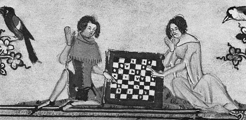 Chess Players, C1340. /Na Man And A Woman Playing Chess. Detail Of An Illumination By Jehan De Grise In The 'Romance Of Alexander,' C1340. Poster Print by Granger Collection - Item # VARGRC0119878