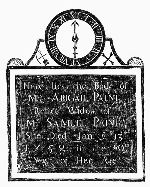 Gravestone: 18Th Century. /Nrubbing From An 18Th Century New England Gravestone. Poster Print by Granger Collection - Item # VARGRC0076859