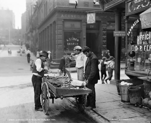 New York: Mulberry Bend. /Na Clam Seller On Mulberry Bend In New York City. Photograph, C1900. Poster Print by Granger Collection - Item # VARGRC0323830