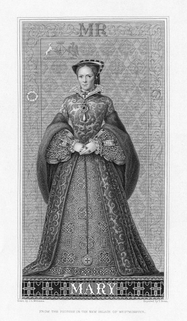 Mary, Queen Of Scots /N(1542-1587). Mary Stuart, Queen Of Scotland, 1542-1567. Line Engraving After A Painting, English, 1884. Poster Print by Granger Collection - Item # VARGRC0268602