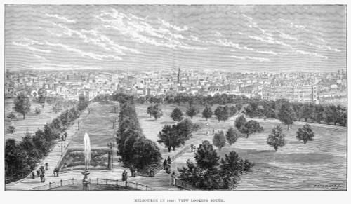 Australia: Melbourne, 1889. /Nview Of Melbourne, Victoria. Wood Engraving, English, 1889. Poster Print by Granger Collection - Item # VARGRC0089093