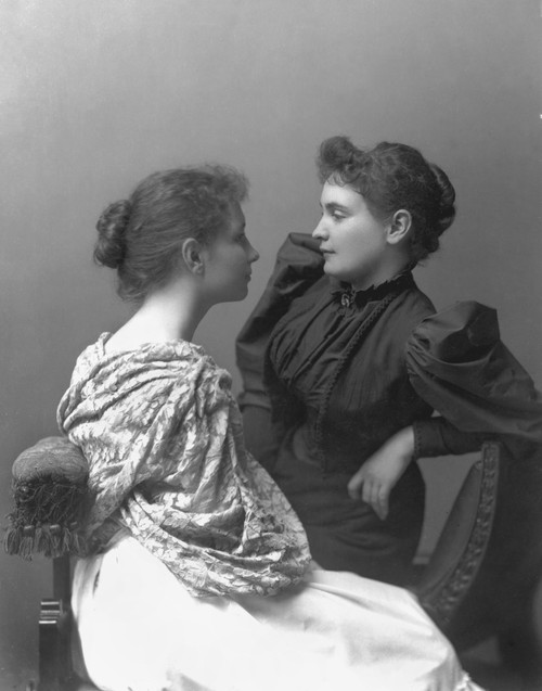 Helen Adams Keller /N(1880-1968). American Author And Lecurer, And Anne Sullivan Macy (1866-1936). American Educator. Photographed In 1893. Poster Print by Granger Collection - Item # VARGRC0051472