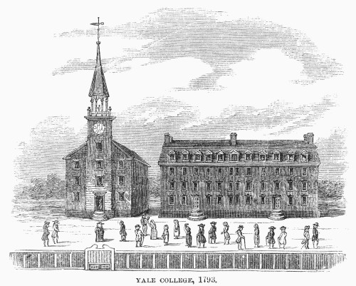 Yale College, 1793. /Nyale College At New Haven, Connecticut, As It Appeared In 1793. Wood Engraving, 19Th Century. Poster Print by Granger Collection - Item # VARGRC0092708