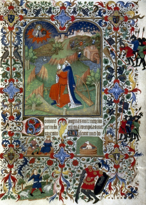 King David. /Nevents In Life Of King David: Illumination From A French Book Of Hours, C1420. Poster Print by Granger Collection - Item # VARGRC0026270