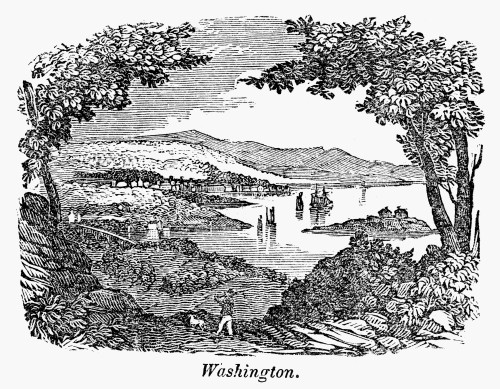 Washington, D.C., 1840. /Nview Of Washington, D.C. Wood Engraving, American, 1840. Poster Print by Granger Collection - Item # VARGRC0132704