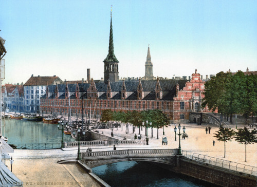 Copenhagen Stock Exchange. /Nthe Stock Exchange Building In Copenhagen, Denmark. Photochrome, C1895. Poster Print by Granger Collection - Item # VARGRC0126076