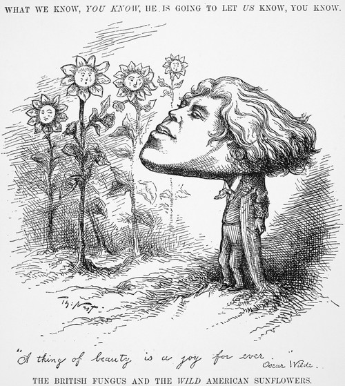 Oscar Wilde (1854-1900). /Nirish Writer And Wit. A Thomas Nast Cartoon Published During Wilde'S American Tour In 1882. Poster Print by Granger Collection - Item # VARGRC0052325 Oscar Wilde (1854-1900). /Nirish Writer And Wit. A Thomas Nast Cartoon Published During Wilde'S American Tour In 1882. Poster Print by Granger Collection - Item # VARGRC0052325