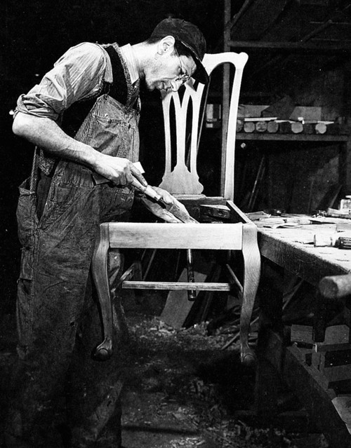 Immigrant Cabinetmaker. /Nan Italian Immigrant Cabinetmaker At Work On A Chair. Photographed By Lewis Hine, 1943. Poster Print by Granger Collection - Item # VARGRC0083267 Immigrant Cabinetmaker. /Nan Italian Immigrant Cabinetmaker At Work On A Chair. Photographed By Lewis Hine, 1943. Poster Print by Granger Collection - Item # VARGRC0083267