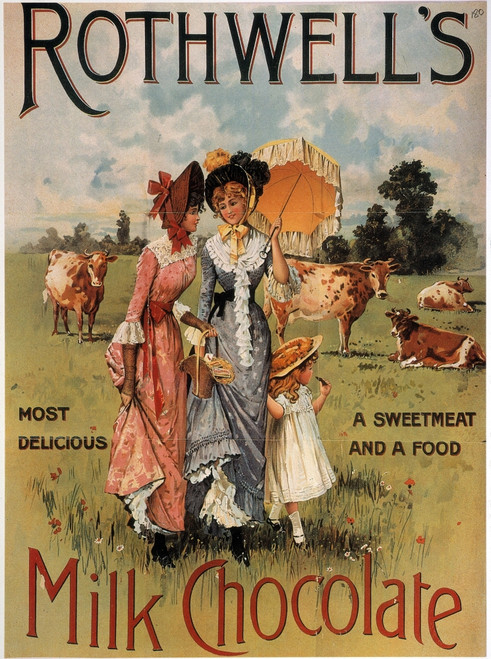 Chocolate Ad, 1900. /Nenglish Poster For Rothwell'S Milk Chocolate. Poster Print by Granger Collection - Item # VARGRC0052549
