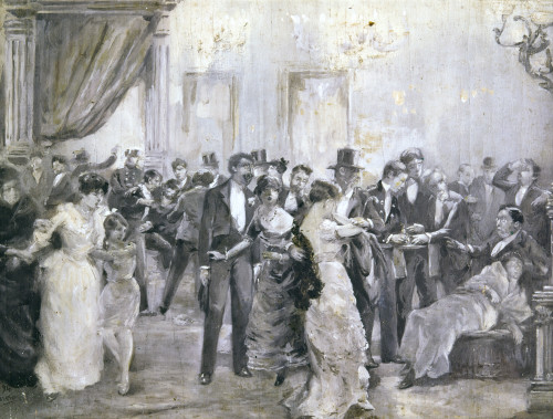 Barcelona: Bombing, 1893. /Ninterior Of The Liceo Theater Club, Barcelona, Spain, Shortly After A Bomb Had Exploded, 7 November 1893. Pen And Ink Sketch, C1893, By Salvador Rosas. Poster Print by Granger Collection - Item # VARGRC0104842