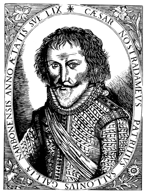 C_sar Nostradamus /N(1555-1629). French Painter, Poet And Historian; Son Of Physician And Astrologer Michel Nostradamus. Woodcut, French, 17Th Century. Poster Print by Granger Collection - Item # VARGRC0003803