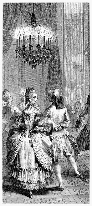 Dance: Minuet. /Ncopper Engraving (Detail) From 'Le Bal Par_' By Augustin De Saint-Aubin (1736-1807). Poster Print by Granger Collection - Item # VARGRC0004908