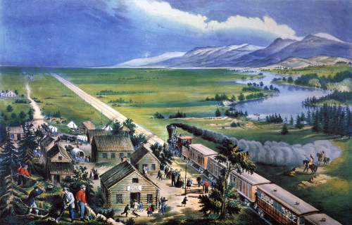 Course Of Empire, 1868. /Nacross The Continent-'Westward The Course Of Empire Takes Its Way': Lithograph, 1868, By Currier & Ives. Poster Print by Granger Collection - Item # VARGRC0011666