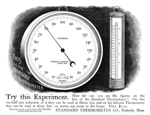 Ad: Thermometer, 1890. /Namerican Magazine Advertisement For Standard Thermometers, 1890. Poster Print by Granger Collection - Item # VARGRC0266949