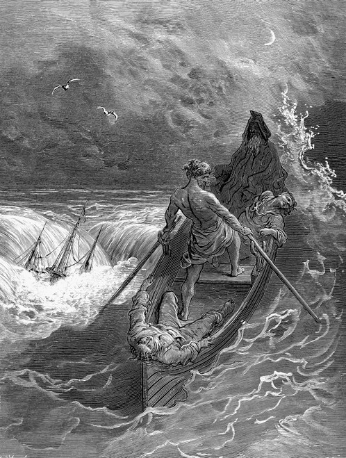 Coleridge: Ancient Mariner. /Nwood Engraving After Gustave Dor_ From A 19Th Century Edition Of Samuel Taylor Coleridge'S 'The Rime Of The Ancient Mariner.' Poster Print by Granger Collection - Item # VARGRC0087202