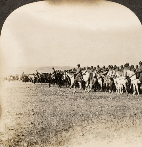 World War I: Cavalry. /Nstereograph View Of Serbian Cavalry Ready For Battle On The Balkan Plains During World War I. Poster Print by Granger Collection - Item # VARGRC0031207