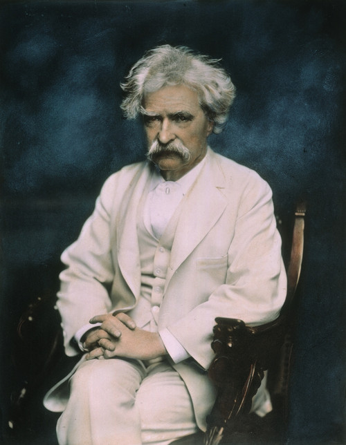 Samuel Langhorne Clemens /N(1835-1910). Pseudonym Mark Twain. American Humorist And Writer. Oil Over A Photograph, C1900. Poster Print by Granger Collection - Item # VARGRC0010844