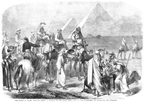 Edward Vii (1841-1910). /Nking Of Great Britain, 1901-1910. The Young Prince Of Wales Sets Off For A Visit To The Pyramids In Egypt. Wood Engraving From An English Newspaper Of 1862. Poster Print by Granger Collection - Item # VARGRC0087431