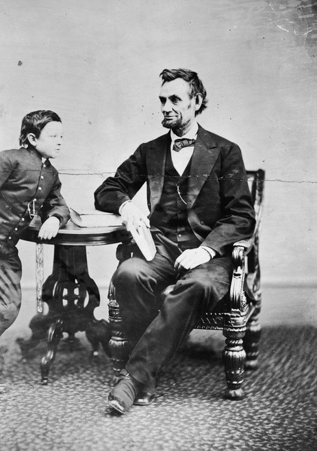 Abraham Lincoln/N(1809-1865). 16Th President Of The United States. Lincoln With His Son, Thomas Todd (Tad). Photographed By Alexander Gardner, 1865. Poster Print by Granger Collection - Item # VARGRC0108919