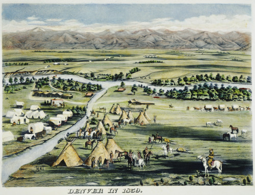 Denver, Colorado, 1859. /Ndenver, Colorado, As It Appeared In 1859: American Lithograph, 19Th Century. Poster Print by Granger Collection - Item # VARGRC0060565