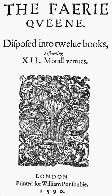 Spenser: Faerie Queene. /Ntitle Page To The First Edition Of Edmund Spenser'S 'The Faerie Queene,' London, England, 1590. Poster Print by Granger Collection - Item # VARGRC0088104