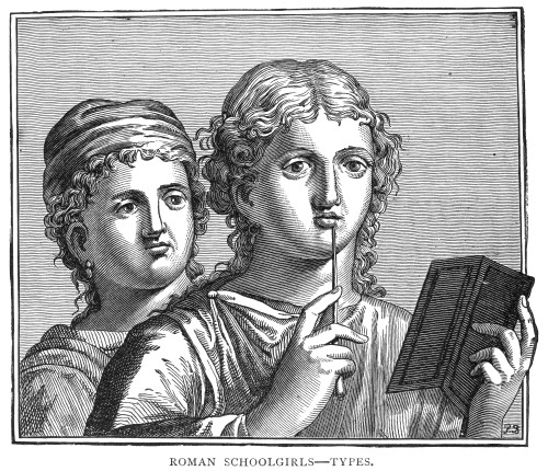 Roman Schoolgirls. /Nwood Engraving After A Drawing By P. Beckert, Late 19Th Century. Poster Print by Granger Collection - Item # VARGRC0066042