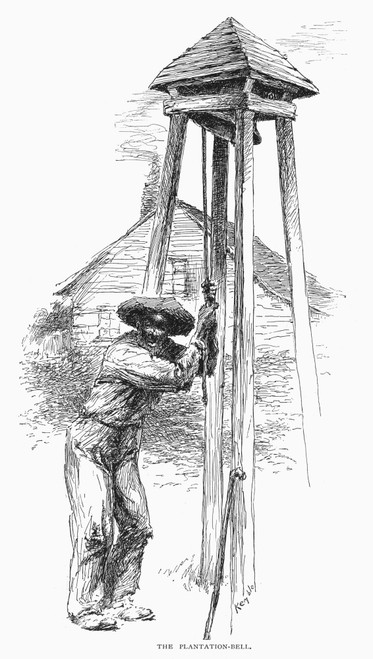 Sugar Plantation, C1887./Nworker Ringing The Plantation Bell On A Sugar Plantation In Louisiana. Line Engraving After Edward Windsor Kemble, C1887. Poster Print by Granger Collection - Item # VARGRC0090445