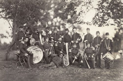 Civil War: Musicians, 1861. /Nportrait Of The Elmira Cornet Band, Thirty-Third Regiment, Of The New York State Volunteers. Photograph, July 1861. Poster Print by Granger Collection - Item # VARGRC0264605