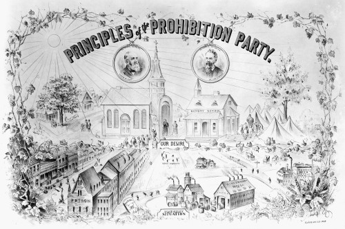 Presidential Campaign, 1888. /Nclinton A. Fisk And John A. Brooks As The Prohibition Party Candidates For President And Vice President. Lithograph Poster, 1888. Poster Print by Granger Collection - Item # VARGRC0046070