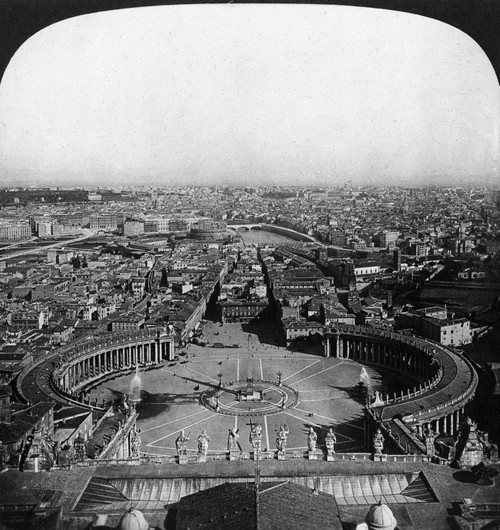 Rome: St. Peter'S Square. /Nview Of St. Peter'S Square And The City Of Rome From The Dome Of St. Peter'S Basilica. Stereograph, 1901. Poster Print by Granger Collection - Item # VARGRC0326757