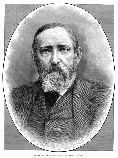 Benjamin Harrison /N(1833-1901). 23Rd President Of The United States. Engraving, 1888. Poster Print by Granger Collection - Item # VARGRC0350423