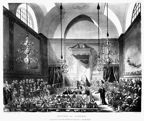 Great Britain: Parliament. /Nthe House Of Lords. Aquatint Engraving, 1809, After Augustus Pugin And Thomas Rowlandson. Poster Print by Granger Collection - Item # VARGRC0063980
