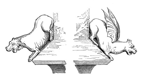 Gargoyles, 15Th Century. /Ngargoyles On The Palace Of Justice, Rouen, France, 15Th Century. Engraving. Poster Print by Granger Collection - Item # VARGRC0075137