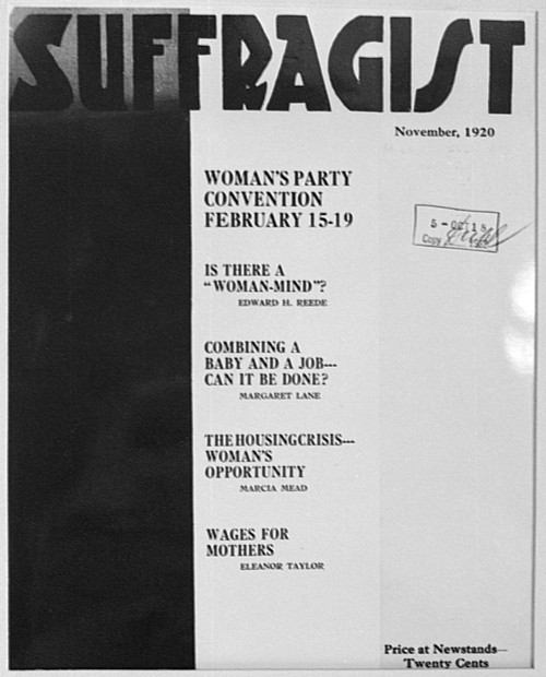 Suffragist Magazine, 1920. /Ncover Of The November 1920 Issue Of 'Suffragist' Magazine. Poster Print by Granger Collection - Item # VARGRC0186629