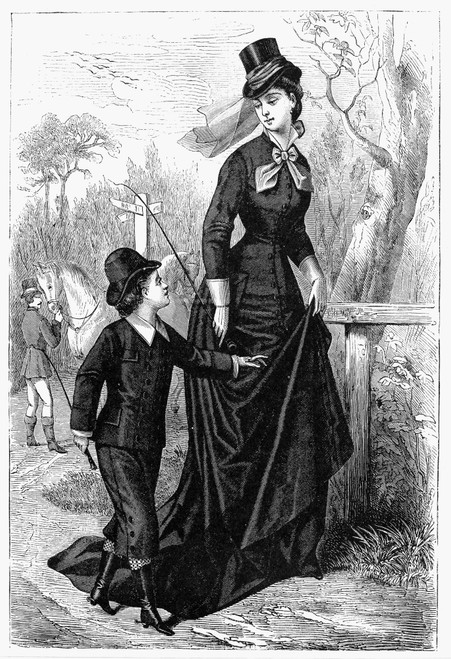 Women'S Fashion, 1876. /Nriding Habit. Wood Engraving, American, 1876. Poster Print by Granger Collection - Item # VARGRC0014653