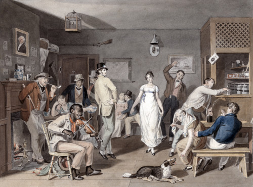 Barroom Dancing, C1820. /Ngroup Dancing In A Country Tavern. Watercolor By John Lewis Krimmel, C1820. Poster Print by Granger Collection - Item # VARGRC0433869