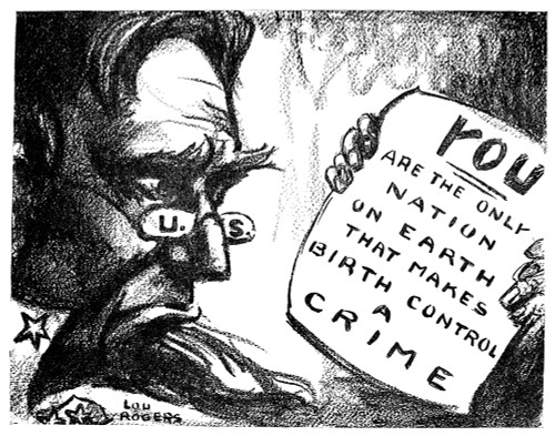 Cartoon: Birth Control. /Nfrom Margaret Sanger'S 'Birth Control Review,' 1918. Drawn By Lou Rogers. Poster Print by Granger Collection - Item # VARGRC0006206