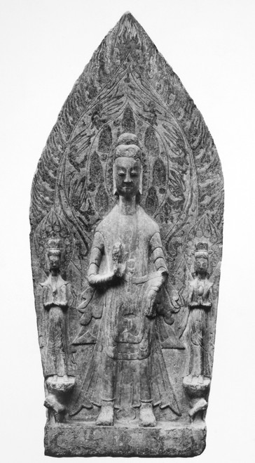 China: Buddha. /Nstone Stele Of Buddha Flanked By Two Bodhisattvas. Chinese, Wei Dynasty (5Th-6Th Century). Poster Print by Granger Collection - Item # VARGRC0014580