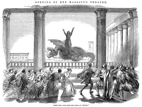 Opera: Medea, 1850. /Nscene From A London, England, Production Of Simon Mayer'S Opera 'Medea,' 1850. Contemporary Line Engraving. Poster Print by Granger Collection - Item # VARGRC0038790