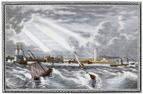 Germany: Port Of Cuxhaven. /Ncolor Engraving, Mid-19Th Century. Poster Print by Granger Collection - Item # VARGRC0051972