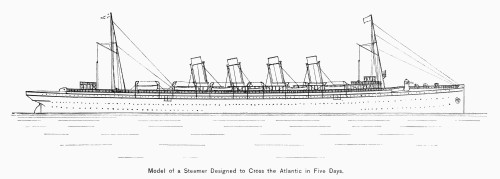 Transatlantic Liner, C1890. /Nmodel Of A Double-Screw Passenger Steamship Designed To Cross The Atlantic Ocean In Five Days. Line Engraving, C1890. Poster Print by Granger Collection - Item # VARGRC0100016