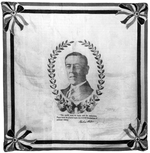Woodrow Wilson Bandana. /Nbandana Printed With The Face Of Woodrow Wilson, The 28Th President Of The United States, 1916. Poster Print by Granger Collection - Item # VARGRC0113284